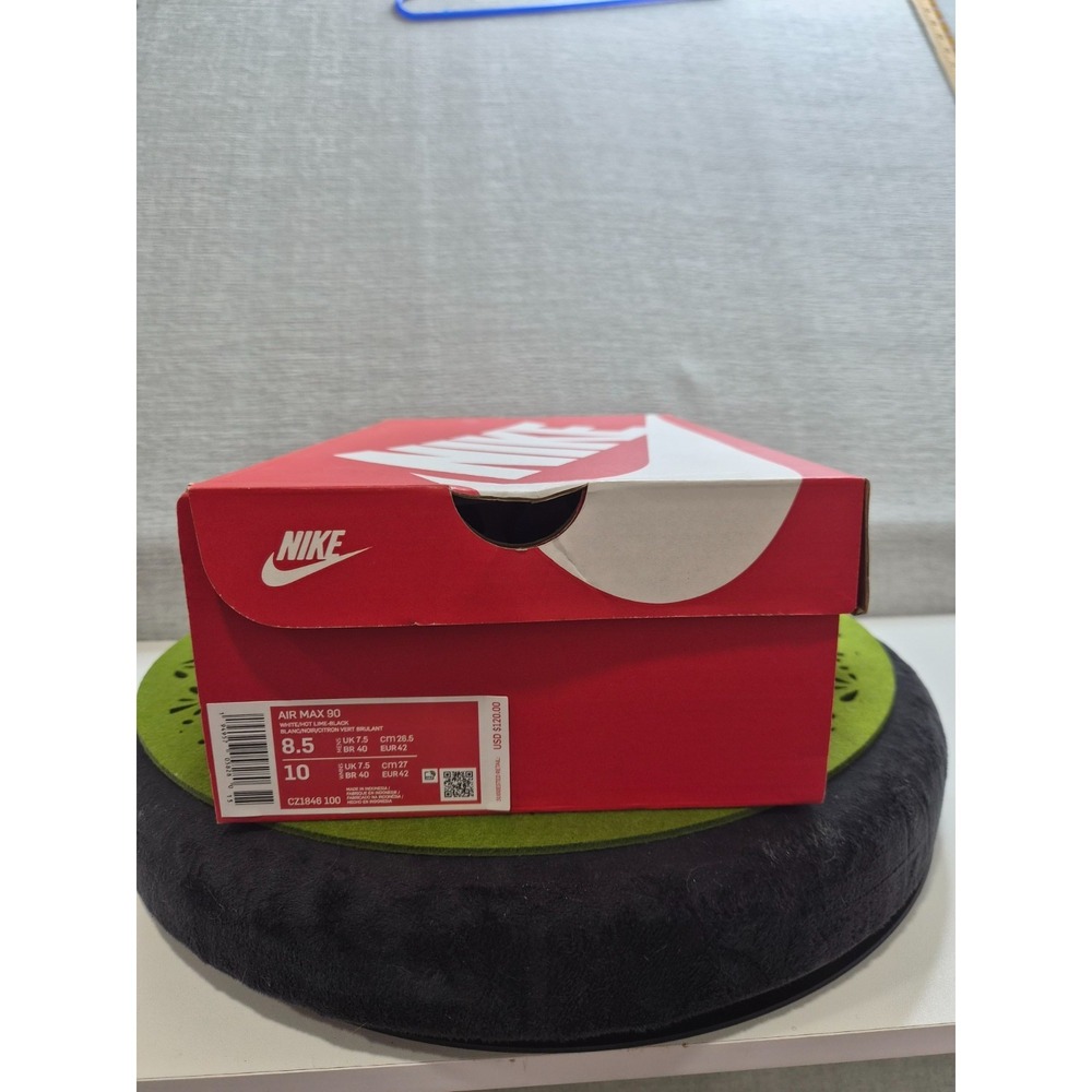Nike Air Max 90 CZ1846-100 Mens 8.5 Running Shoes White Black Athletic Sneakers - Picture 14 of 14